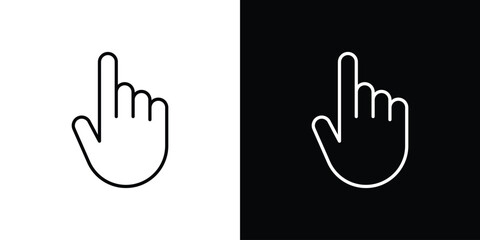 Finger icon Clip Art design. Line icons