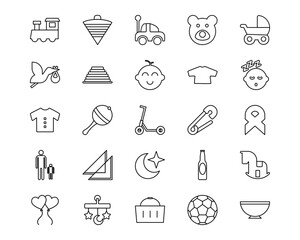 Baby Shower Vector Icons