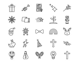 Carnival Line Vector Icons