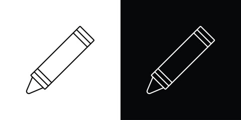 Crayon icon Clip Art design. Line icons