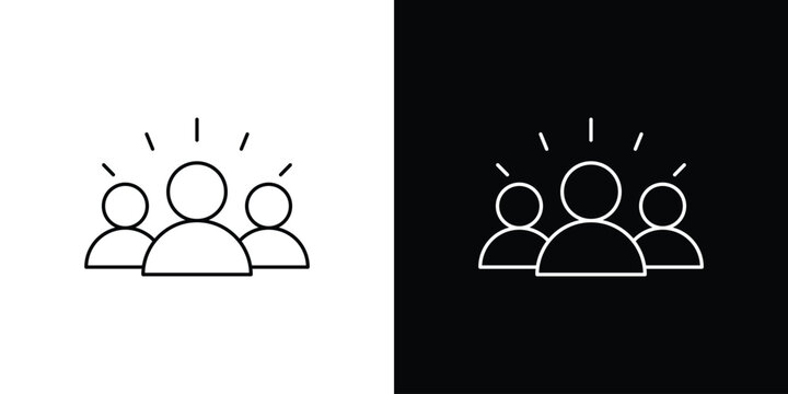 Community icon Clip Art design. Line icons