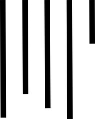 Align vertical rounded line icon for text formatting. Black solid vector symbol showing uneven bottom alignment, typography tool, word processor, writing editor, UI UX design element, layout formattin