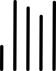 Align vertical rounded line icon for text formatting. Black solid vector symbol showing uneven bottom alignment, typography tool, word processor, writing editor, UI UX design element, layout formattin