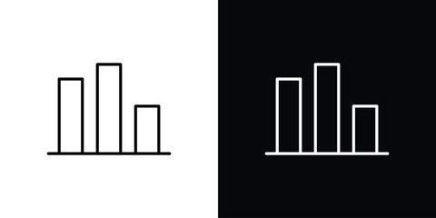 Bar chart icon Clip Art design. Line icons