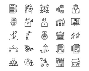 Inheritance Line Vector Icons