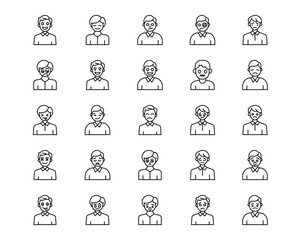 Human Emotions Line Vector Icons