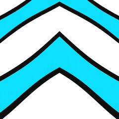 Abstract Background Of  Cyan And White Lines With Black Outline