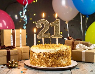The First of Many: Celebrating turning 21 with a special birthday cake.