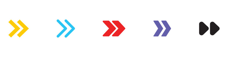 Arrow icons set. Arrow collection. Simple arrow set. Colored arrows. Vector illustration. EPS 10