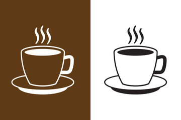 coffee cup vector mug icon, coffee cup icon vector art illustration on white background