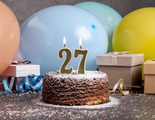 Celebrating 27: A beautiful birthday cake and perfect decor.