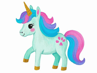 Pastel Unicorn Dream cute unicorn isolated watercolor vector illustration svg