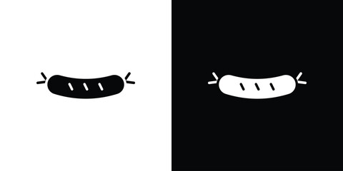 Sausage icon graphic doodle designs collection