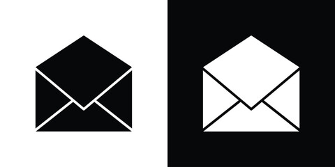 Open envelope icon graphic doodle designs collection