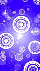 Naklejka premium Abstract circles in vibrant blue and white