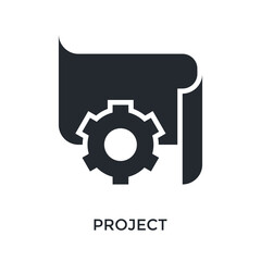 Project Icon Glyph Style. Vector Illustration For Graphic Design