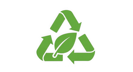 Green Leaf Recycle Symbol Icon