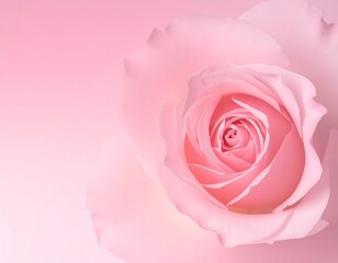 Blush Pink Gradient Texture Background Rose, Pastel, and Gentle Hues with a Single Rose Blossom