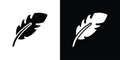 Feather icon graphic doodle designs collection