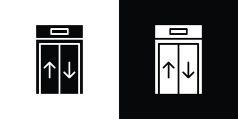 Elevator icon graphic doodle designs collection