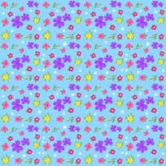seamless background with flowers