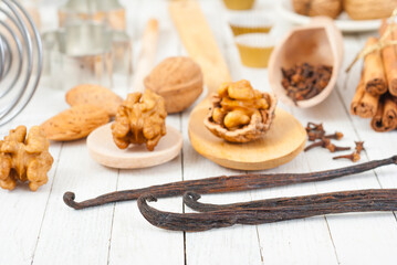 Fototapeta premium Christmas dessert ingredients