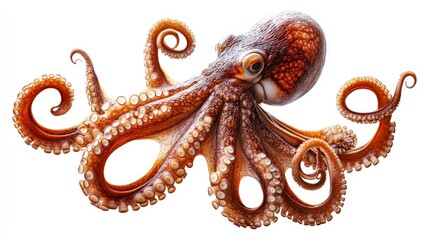 Obraz premium Cephalopod on white background