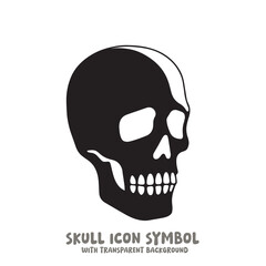 Fototapeta premium Black and White Skull Icon Symbol Vector Image Illustration Minimalist Design Graphic Art