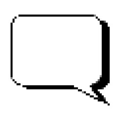 ドット絵 角丸正方形吹き出し コメント・漫画風・メッセージ・コミュニケーション・セリフなど〜Pixel art rounded square speech bubbles comments, manga style, messages, communication, lines, etc.〜