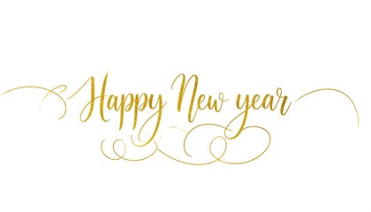Gold script Happy New Year