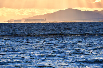 Fototapeta premium 甲子園浜の夕景