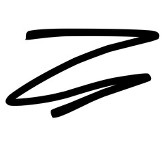 Hand drawn marker line underline stroke