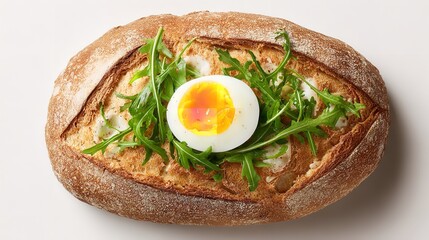 Delicious Boiled Egg on Artisan Bread: A Culinary Delight