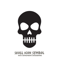 Fototapeta premium Black and White Skull Icon Symbol Vector Image Illustration Minimalist Design Graphic Art