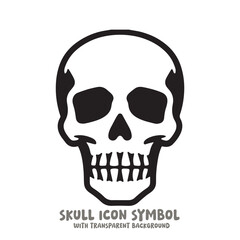 Fototapeta premium Black and White Skull Icon Symbol Vector Image Illustration Minimalist Design Graphic Art