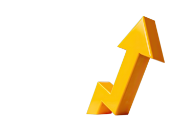 arrow up isolated on white background growth success concept