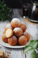 Quarkbelllchen, traditional German dessert made of cotton cheese and dough