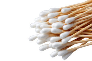 bamboo cotton swabs isolated on white background sustainable hygiene