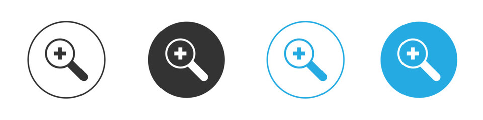 Zoom in icon. simple illustration graphic doodle black design