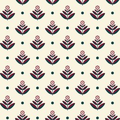 seamless pattern with flowers repeating abstract background