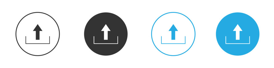 Upload icon. simple illustration graphic doodle black design