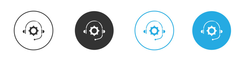 Technical support icon. simple illustration graphic doodle black design