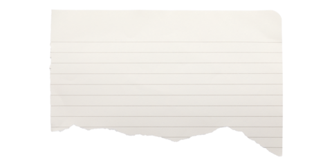 blank lined paper notebook paper with torn edges isolated on transparent background,note paper message office business tag sign,blank sheet of paper