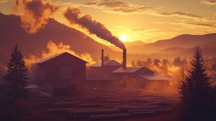 Sunrise Mill Smoke Valley Logging