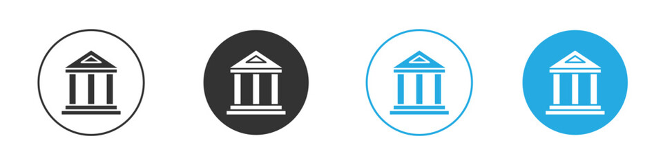 Museum icon. simple illustration graphic doodle black design