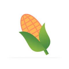Corn icon, colored flat vector. Modern and minimalist design.