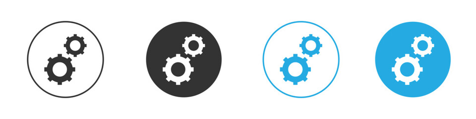 Gears icon. simple illustration graphic doodle black design