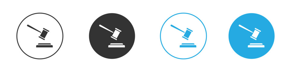 Gavel icon. simple illustration graphic doodle black design