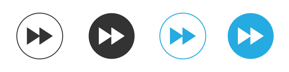 Fast forward icon. simple illustration graphic doodle black design