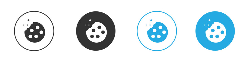 Cookie icon. simple illustration graphic doodle black design